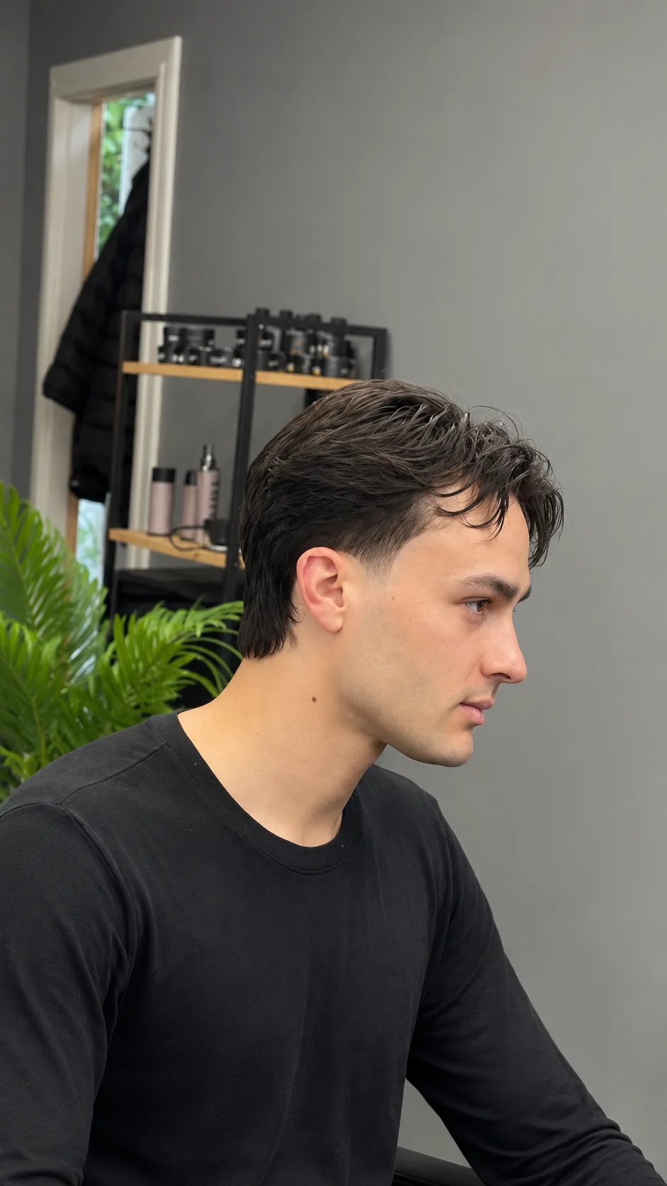 A longer textured top left to flow, with tapered sides, cut by Leandro Herrera